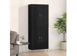 Vidaxl Lavagna Alta A Parete 2 Pezzi Materiale A Base Di Legno Effetto Rovere Nero