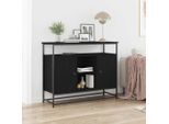 Maison Exclusive - Credenza Effetto Rovere Nero 100 X 35 X 80 Cm Materiale Ligneo