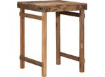 Vidaxl Tavolo Da Pranzo Marrone 60 X 55 X 76 Cm In Legno Massiccio Riciclato