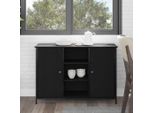 Vidaxl Credenza Look Rovere Nero 100 X 35 X 70 Cm Materiale A Base Di Legno
