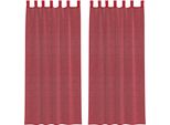 Vidaxl Tende In Voile Con Passanti 2 Pz. Rosso Vino 140X225 Cm