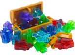 Lego® Tesoro Dei Gioielli 20 Cristalli Scintillanti E 1 Scrigno D'oro - Nuovo! Parti 22X - Ogni Mix Assemblato Singolarmente