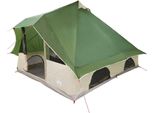 Vidaxl Tenda Famiglia Con Tetto Verde E Marrone 358 X 296 X 258 Cm