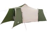 Vidaxl Tenda Tipi Con Tetto Verde E Beige 492 X 492 X 275 Cm Tessuto