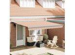 Vidaxl Tenda Retrattile Multicolore 400 × 300 Cm Tessuto, Metallo
