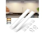 Zmh Luce Sottopensile Cucina Led Dimmerabile 30CM 2 Pezzi Luce Armadio Con Rilevatore Di Movimento 3 Temperature Colore Luce Armadio Usb Ricaricabile Luce Cucina