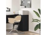 Vidaxl Credenza Look Rovere Nero 38 X 34,5 X 75 Cm Materiale A Base Di Legno