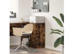 Vidaxl Credenza In Rovere Fumé 38 X 34,5 X 75 Cm Materiale In Legno