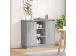 Credenza Vidaxl Led Grigio Sonoma 90 X 32 X 75 Cm Materiale A Base Di Legno