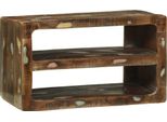 Vidaxl Mobile Tv Multicolore 60 X 32 X 36 Cm In Legno Massiccio Di Recupero