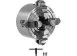 Vevor Mandrino Per Tornio A 4 Griffe 80 Mm, Mandrino Autocentrante, Campo Di Serraggio 5-80 Mm, Griffe Reversibili, Materiale HT300, Per Torni Per Legno E Metallo