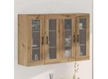 Vidaxl Armadi A Muro 2 Pezzi Rovere Artisan E Nero