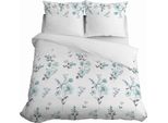 Biancheria Da Letto In Raso 160X200 Fiori Verde