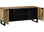 Mobile Tv Vidaxl Marrone 105 X 33 X 46 Cm In Legno Massiccio Di Mango