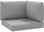 Vidaxl Cuscino Pallet 3 Pezzi Tessuto Oxford Grigio