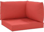 Vidaxl Cuscino Pallet 3 Pezzi Tessuto Oxford Rosso