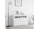 Vidaxl Credenza Bianca 116 X 30 X 75 Cm Materiale A Base Di Legno