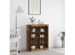 Maison Exclusive - Credenza Led Legno Antico 41 X 37 X 100 Cm Materiale Ligneo