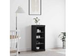 Credenza Vidaxl Led Look Rovere Nero 41 X 37 X 100 Cm