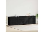 2025 Credenza Vetrina Cloris Look Rovere Nero 240 X 33 X 70 Cm Materiale Legno - Cassettiere Vendita6053797 3Pacchi