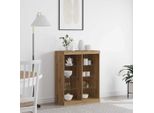 Vidaxl Led Credenza Rovere Artisan 41 X 37 X 100 Cm Materiale A Base Di Legno
