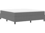 Vidaxl Box Spring Bed Grigio Chiaro E Bianco 203 X 180 X 60 Cm Tessuto A Coste