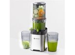 AMZCHEF Entsafter mit 113MM Einfüllöffnung, 1,8 L Slow Juicer, Entsafter für Gemüse und Obst, Leicht zu Reinigen, Silber