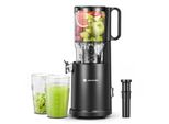 AOBOSI Entsafter mit 126 MM Einfüllöffnung, 1,8 L Slow Juicer mit Dreifachem Filter, Entsafter für Gemüse und Obst, Leicht zu Reinigen, Silber