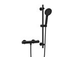 Joho Miscelatore Termostatico Per Doccia Con Set Di Piatti Doccia, Miscelatore Termostatico + Set Di Piatti Doccia In Acciaio Inox 70 Cm, DSD12 Nero