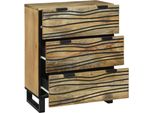 Vidaxl Credenza Marrone 60 X 33,5 X 75 Cm Legno Massiccio Mango