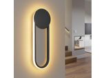 Zmh Led Lampada Da Parete Per Interni 12W Lampada Per Scale 41Cm Nero Lampada Da Corridoio Design Moderno 3000K Bianco Caldo Illuminazione Da Parete Minimalista Per Camera Da Letto Soggiorno Corridoio Scale Cucina