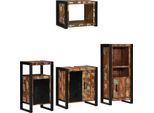 Vidaxl Set Di Mobili Da Bagno 4 Pezzi Marrone Legno Massiccio Riciclato