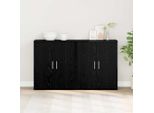 Maison Exclusive - Credenza 2 Pezzi Effetto Rovere Nero 60 X 31 X 70 Cm