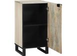 Vidaxl Credenza Bianca 40 X 33 X 75 Cm In Legno Massiccio Di Mango
