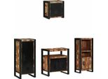 Vidaxl Set Di Mobili Da Bagno Con Mensola 4 Pezzi Legno Massiccio Riciclato