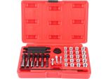 Kit Di Riparazione Della Filettatura Della Candeletta 33 Pezzi Set Di Strumenti Per Il Montaggio Del Perno Dell'artigianato Con Il Rubinetto