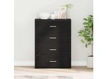 Vidaxl Credenza In Rovere Nero 60 X 39 X 80 Cm Materiale In Legno
