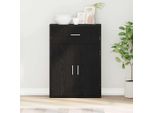 Vidaxl Credenza In Rovere Nero 79 X 38 X 80 Cm Materiale A Base Di Legno