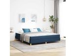 Maison Exclusive - Letto Boxspring Con Materasso Blu 180 X 200 Cm Tessuto