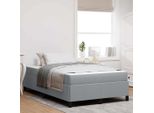 Maison Exclusive - Letto Boxspring Grigio Chiaro 120 X 190 Cm Tessuto