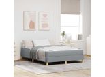 Maison Exclusive - Letto Boxspring Con Materasso Grigio Chiaro 140 X 190 Cm Tessuto