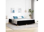 Maison Exclusive - Letto Boxspring Con Materasso Nero 180 X 200 Cm Tessuto