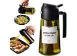Forsmano Bottiglia Per Olio In Vetro 470Ml, Bottiglia Per Olio D'oliva, 2-In-1 Spray & Pour, Dispenser Per Olio E Aceto, Manico Ergonomico, Lavabile In Lavastoviglie, Per La Cucina