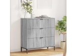 Vidaxl Credenza Grau Sonoma 79,5 X 33 X 82 Cm Holzwerkstoff