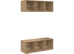 Syfax™ Set Mobile Tv 2 Pcs Rovere Artigianale 37 X 37 X 107 Cm