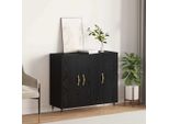 Vidaxl Credenza Nera 90 X 34 X 80 Cm Materiale A Base Di Legno