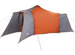 Vidaxl Tenda Tipi Con Tetto Grigio E Arancione 492 X 492 X 275 Cm Tessuto