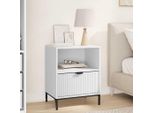 Maison Exclusive - Comodino Con Cassetti Bianco 49 X 36 X 61 Cm Materiale Ligneo