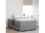 Vidaxl Struttura Letto Con Materasso Grigio Chiaro 120 X 190 Cm Tessuto
