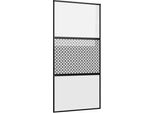 Vidaxl Porta In Vetro Nero 90 X 2 X 205 Cm Alluminio